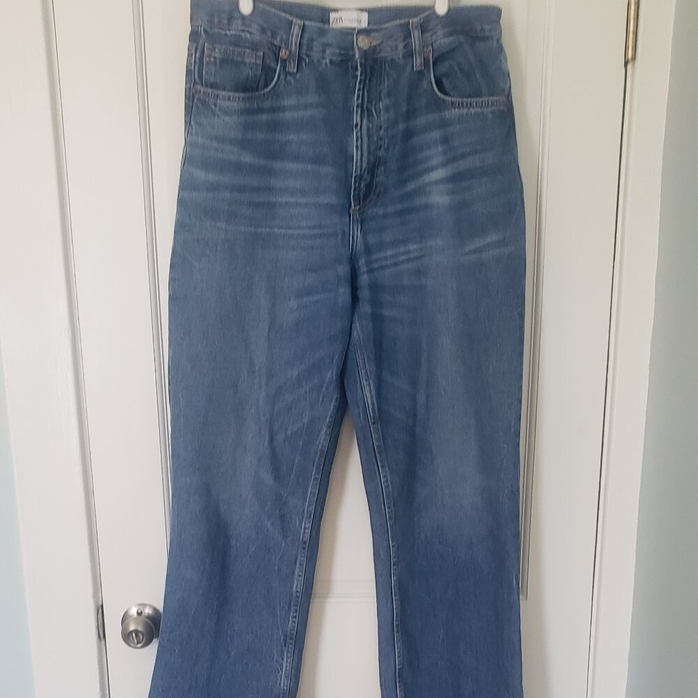 Zara high waisted wide leg jeans